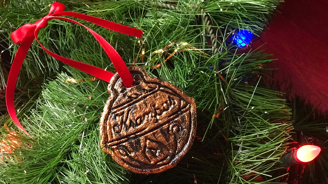 Hand-made Krampus Bell Salt Dough Christmas Ornament