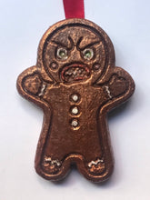 Load image into Gallery viewer, Krampus Angry Gingerbread Hand-made Salt Dough Christmas Ornament
