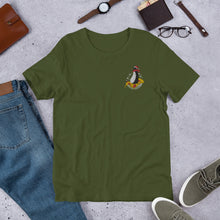 Load image into Gallery viewer, Short-Sleeve Unisex Christmas Pizza Penguin Embroidered T-Shirt
