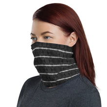 Load image into Gallery viewer, Black White Grunge Neck Gaiter
