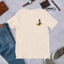 Load image into Gallery viewer, Short-Sleeve Unisex Christmas Pizza Penguin Embroidered T-Shirt
