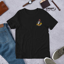 Load image into Gallery viewer, Short-Sleeve Unisex Christmas Pizza Penguin Embroidered T-Shirt
