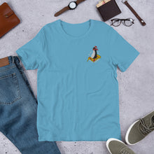 Load image into Gallery viewer, Short-Sleeve Unisex Christmas Pizza Penguin Embroidered T-Shirt
