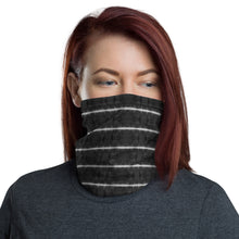 Load image into Gallery viewer, Black White Grunge Neck Gaiter
