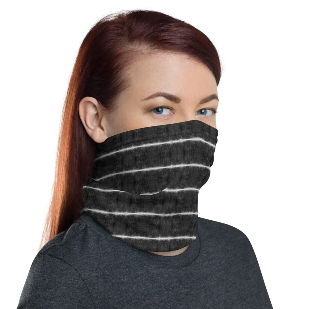 Black White Grunge Neck Gaiter