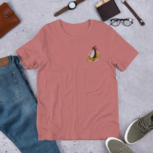 Load image into Gallery viewer, Short-Sleeve Unisex Christmas Pizza Penguin Embroidered T-Shirt
